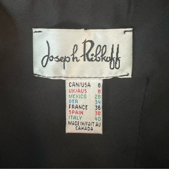 Joseph Ribkoff Tropical Palm Print Short Sleeve Sheath Dress -Multicolor -Size 6 - Picture 7 of 7